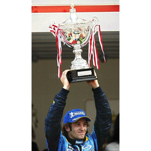 Jarno Trulli with the winners trophy after the Monaco Grand Prix | TotalPoster