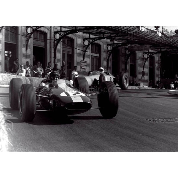 Jim Clark in action during the Monaco Grand Prix | TotalPoster