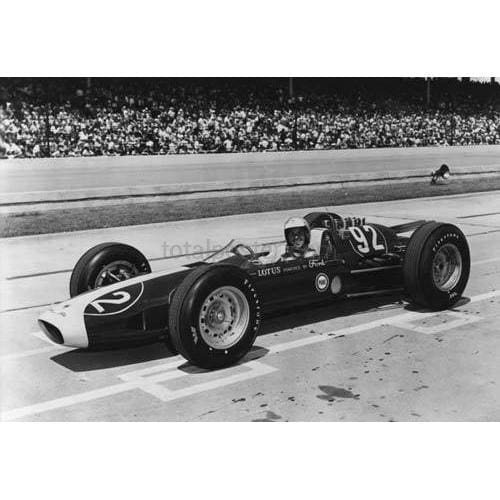 Jim Clark in the Lotus type 29 ready for the INDY 500 at Indianapolis Raceway USA | TotalPoster