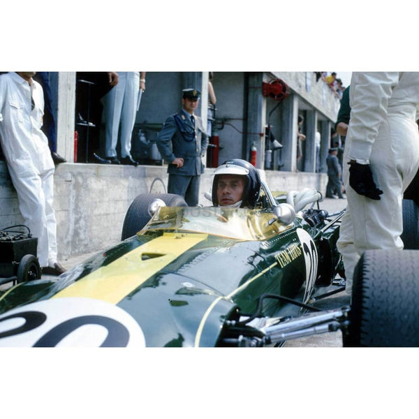 Jim Clark / Lotus Cosworth in the pits during the Italian Grand Prix at Monza | TotalPoster