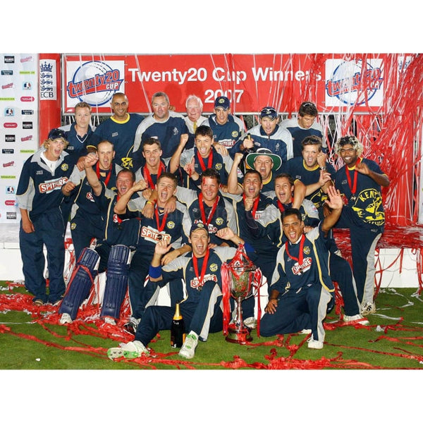 Kent Spitfires celebrate winning afetr victory in the Twenty20 cricket Cup Final | TotalPoster