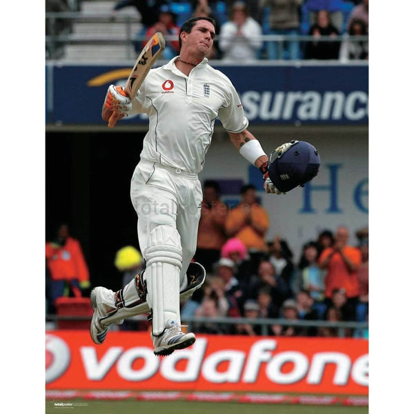England's Kevin Pietersen celebrates his 200 against West Indies during the second day of the second cricket Test match at Headingley | TotalPoster