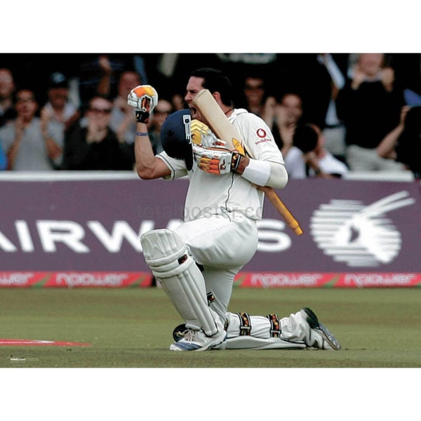 Keven Pietersen celebrates his century during the 1st npower test match between England and India | TotalPoster