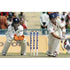 Kevin Pietersen sweeps as keeper Mahendra Singh Dhoni looks on during the India v England Second Test - Mohali, India | TotalPoster