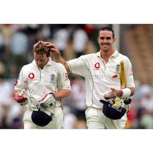 Kevin Pietersen and Paul Collingwood leave the field at the end of the 1st day of the 2nd Ashes cricket test match between England and Australia at Adelaide | TotalPoster