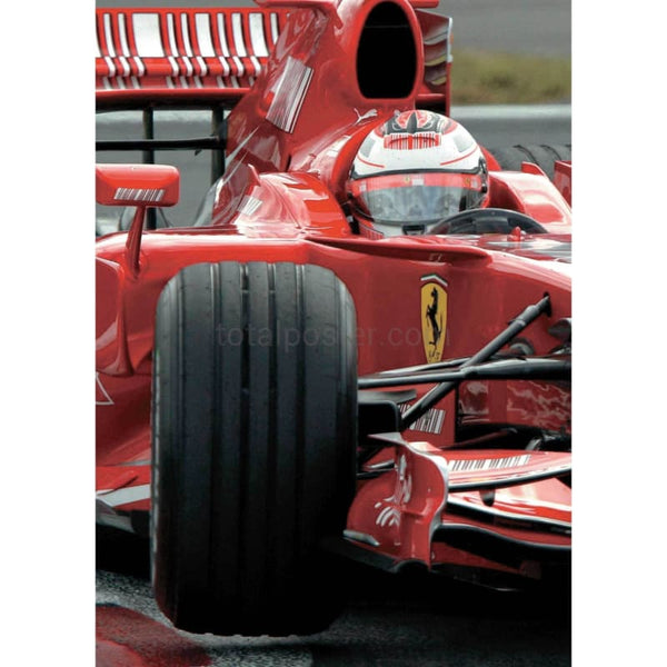 Kimi Raikkonen / Ferrari F1 on his way to victory in the French Grand Prix at Magny Cours | TotalPoster