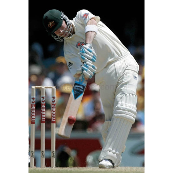 Michael Clarke hits a boundary during the 1st Ashes Cricket match between Australia and England at the Gabba | TotalPoster