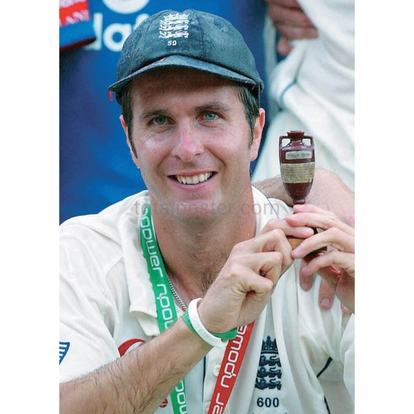 Michael Vaughan with the Ashes Urn after victory in the 5th Ashes npower Test between England and Australia | TotalPoster