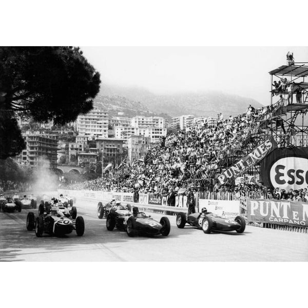 Stirling Moss / Lotus Climax, Richie Ginther / Ferrari and Jim Clark  / Lotus Climax at the start of the Monaco Grand Prix at Monte Carlo | TotalPoster