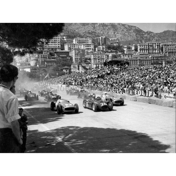 Fangio, Moss, Ascari and Castellotti at the Start of the Monaco Grand Prix | TotalPoster