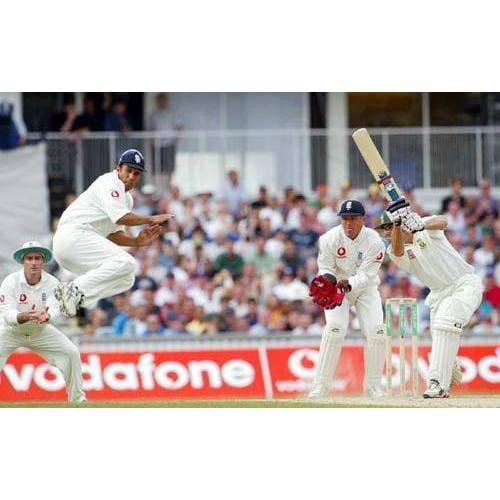 Mark Butcher jumps out of the way of Neil McKenzie`s shot during the Npower Fifth Test - England v South Africa at the Oval | TotalPoster