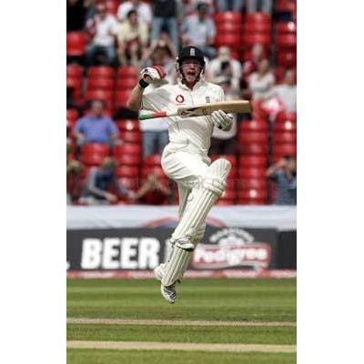 Paul Collingwood celebrates his century during the the 4th cricket test match between Ebgland and the West indies | TotalPoster