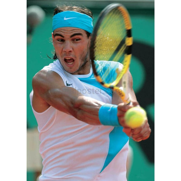Rafael Nadal in action during the French Open at Roland Garros TotalPoster