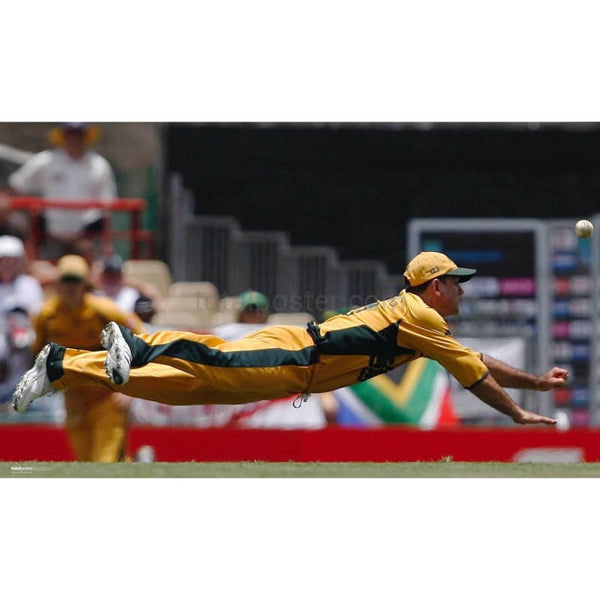 Australia's captain Ricky Ponting dives to field the ball during their World Cup cricket semi-final match against South Africa in Gros Islet | TotalPoster