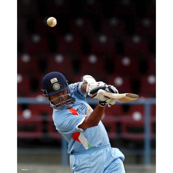Sachin Tendulkar hits a six during their World Cup cricket match between India and Bermuda | TotalPoster