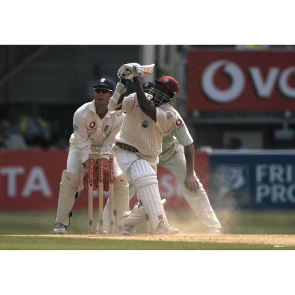 Shivnarine Chanderpaul in action during the England v West Indies npower Second Test at Edgbaston | TotalPoster