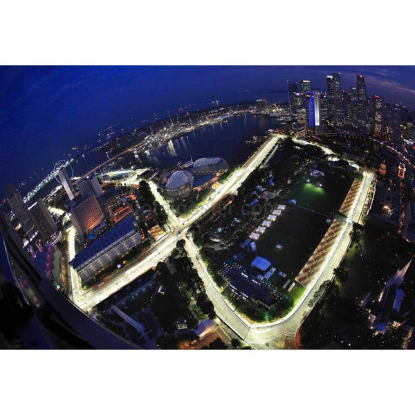 Night view of the Singapore Grand Prix Circuit | TotalPoster