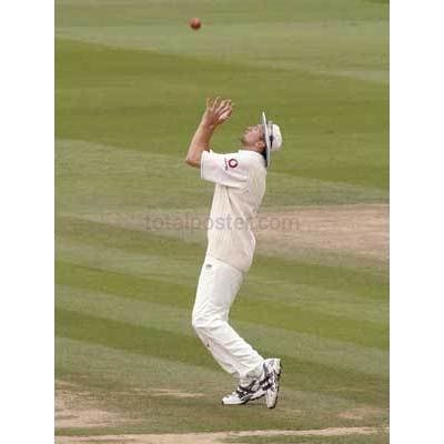 Steve Harmison catches to take the wicket of Justin Langer during the first day of the Ashes npower first test against Australia at Lords | TotalPoster
