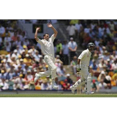 Steve Harmison in action during the 1st Ashes Cricket test match between Australia and England at the Gabba | TotalPoster