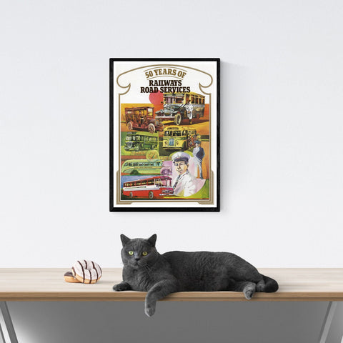Póster de viaje vintage | Nueva Zelanda | Servicios Viales Ferroviarios | autobuses | estilo art déco