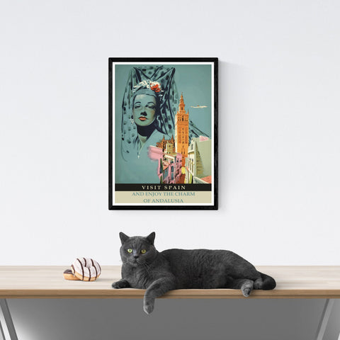 Andalucía | Póster de viaje vintage | España | Viajes | cartel total