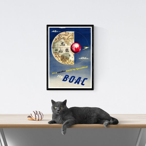 Fly BOAC Speedbird | Vintage Travel Poster  | Airline | Travel | Totalposter
