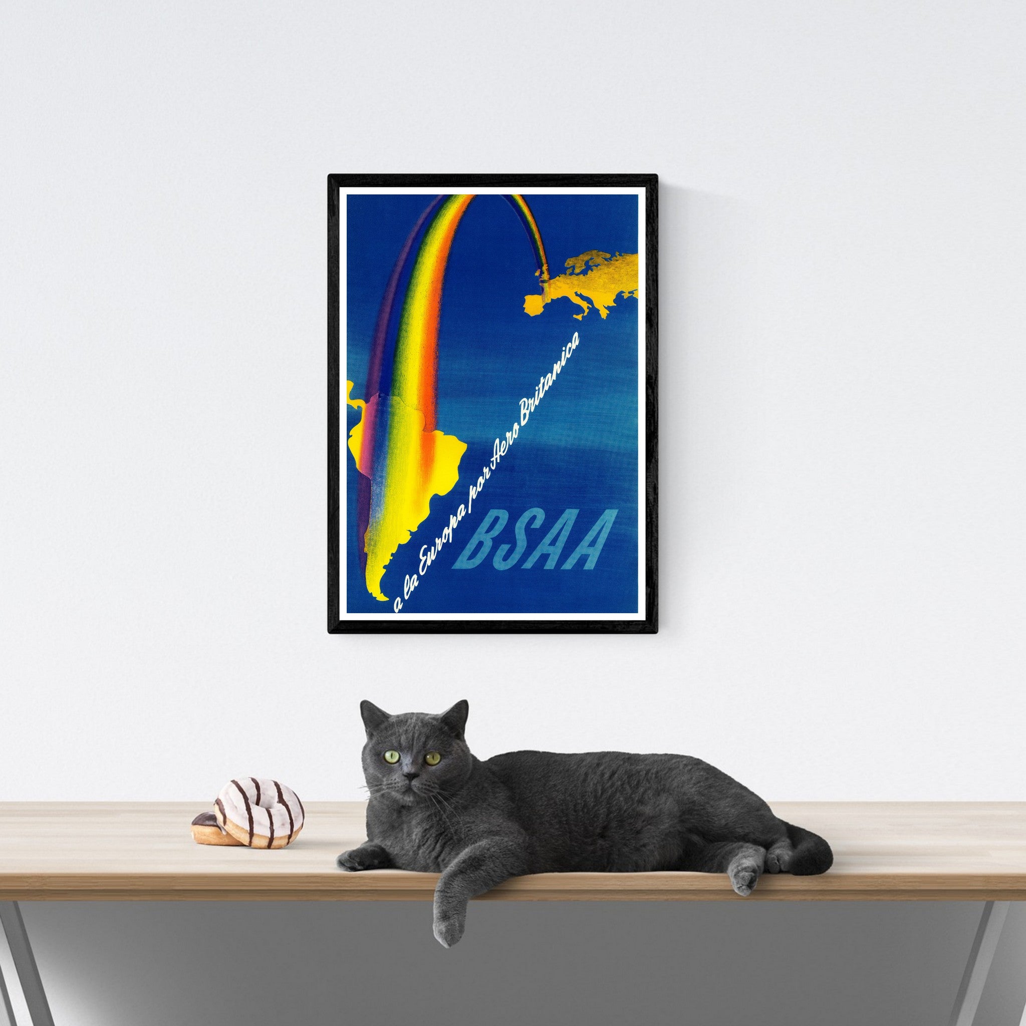 BSAA | Vintage Travel Poster  | Airline | Travel | Totalposter