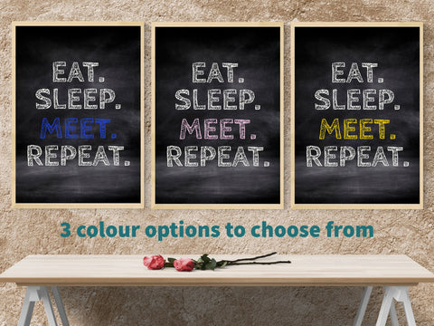 Comer dormir encontrarse repetir | Inspirador | Recuperación | cartel total