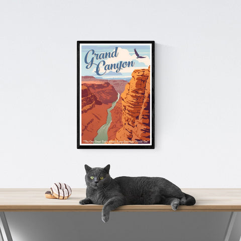 Vendimia | Viajes | Póster | Grandioso | Cañón, | Utah, | Estados Unidos | arte | Decoración | estilo
