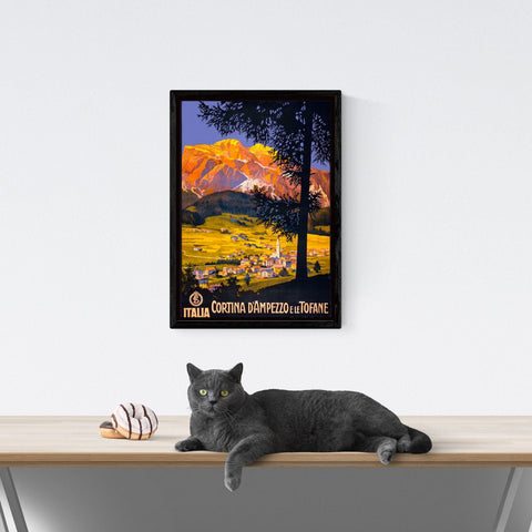 Póster de viaje vintage |Italia | Italia | Estilo Art Déco | Puerto