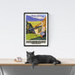 Vintage Travel Poster | Loetschberg | Railway | Switzerland | Art deco style
