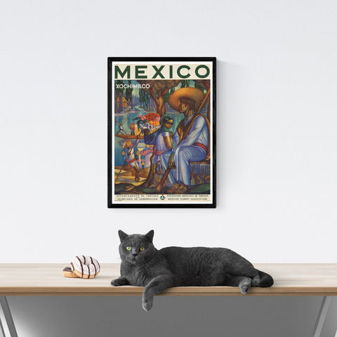 Póster de viaje vintage | México | Estilo art déco