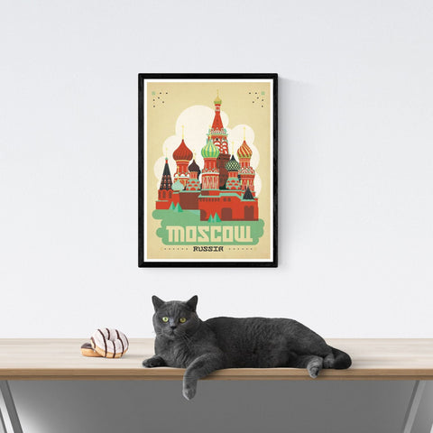 Póster de viaje vintage | Moscú | Rusia