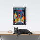 Vintage Travel Poster | New York | Fly TWA Airline | Art deco style