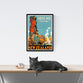 Vintage Travel Poster | New Zealand | Welcome | Art deco style faded