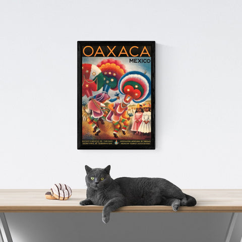 Póster de viaje vintage | Oaxaca | México | Estilo art déco
