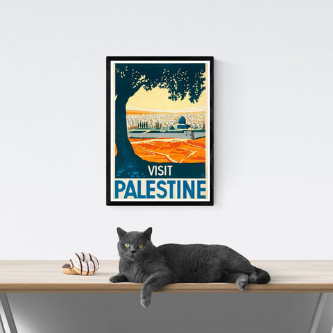Póster de viaje vintage | Palestina |Publicidad | Estilo art déco
