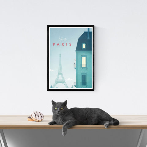 Póster de viaje vintage | París | Francia | Torre Eiffel | Estilo art déco 3