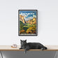 Vintage Travel Poster | Yosemite | USA | United Airlines | Art deco style