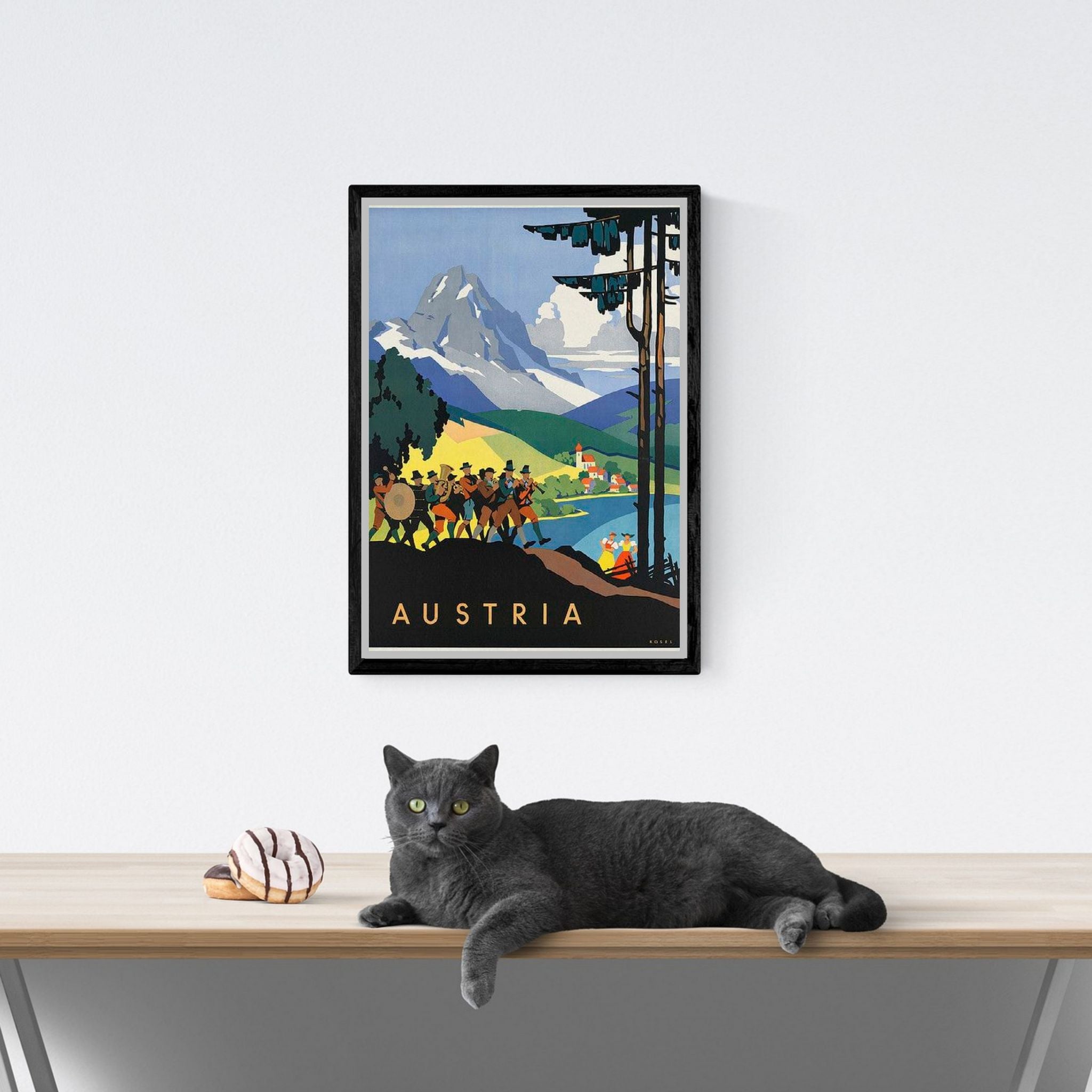 Vintage Travel Poster Prints produced using the latest 12 colour print process in various sizes on 250GSM Professional Satin Photo Paper. Some are reproductions of very old travel posters and have some 'aging'. They should look exactly as they do on screen but some monitors will show different colours.

