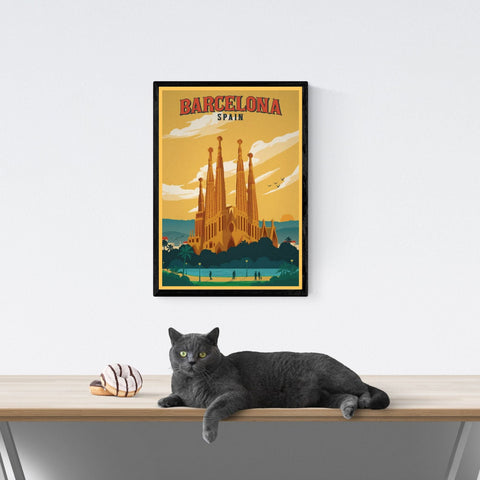 Póster de viaje vintage | Barcelona
