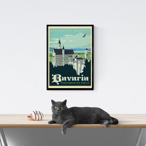 Póster de viaje vintage | Baviera | Estilo art déco