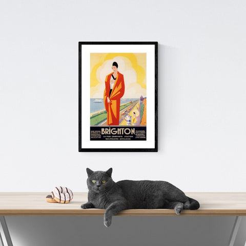 Póster de viaje vintage | Brighton | Estilo art déco