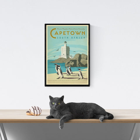 Póster de viaje vintage | Ciudad del Cabo | Sudáfrica