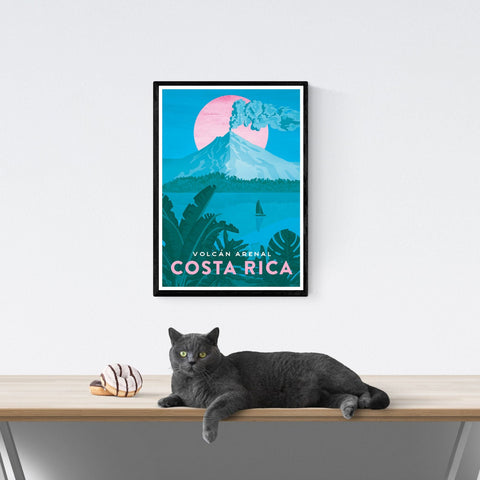 Póster de viaje vintage | Costa Rica | estilo art déco