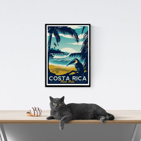 Póster de viaje vintage | Costa Rica | estilo art déco 2