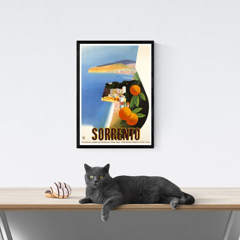 Póster de viaje vintage | Sorrento Italia | Estilo art déco