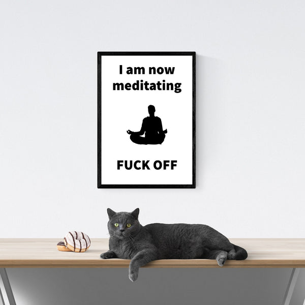 I am now meditating fuck off  | Sweary | Totalposter