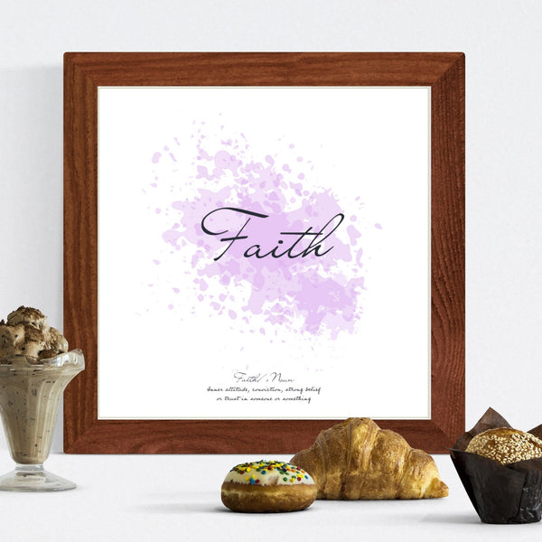 Faith - Spiritual Print with definition - square print  | Inspirational | Totalposter