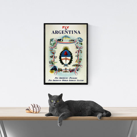 Vendimia | Viajes | Póster | Argentina | sartén | Soy | sartén | Agra | sartén | americano | arte | Decoración | estilo